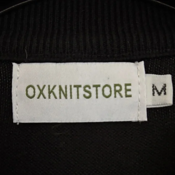 Black Short-Sleeve Sweater with Rainbow Lightning Bolt - Picture 2 of 4